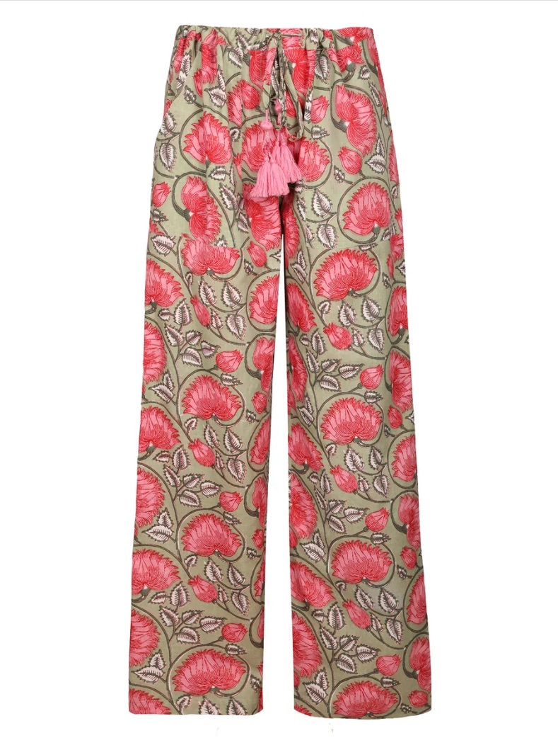 Pax Philomena Francis Floral 100% Cotton Lounge Pants (M) — image 2 of 8